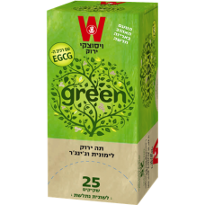 Зеленый чай с имбирем и лемонграссом Wissotzky Green Tea with Lemongrass and Ginger Wissotzky 25 пак*1.5 гр